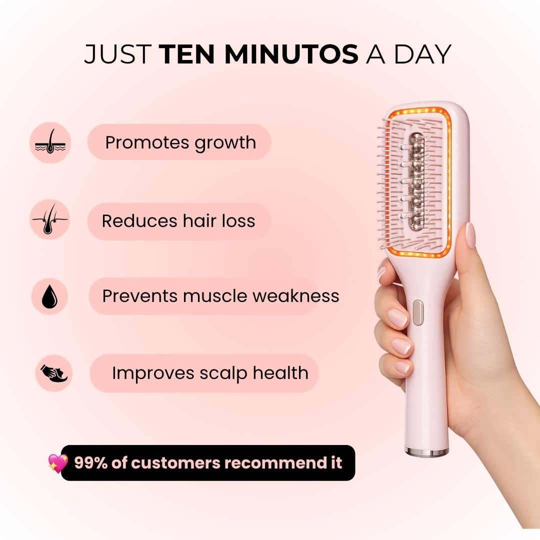 GlossUp™ Brush Pro – LED Hair Growth Stimulating Brush